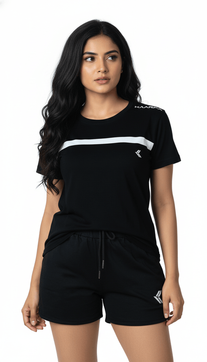 WOMEN'S DARK BLACK T - SHIRT - Kaarpa