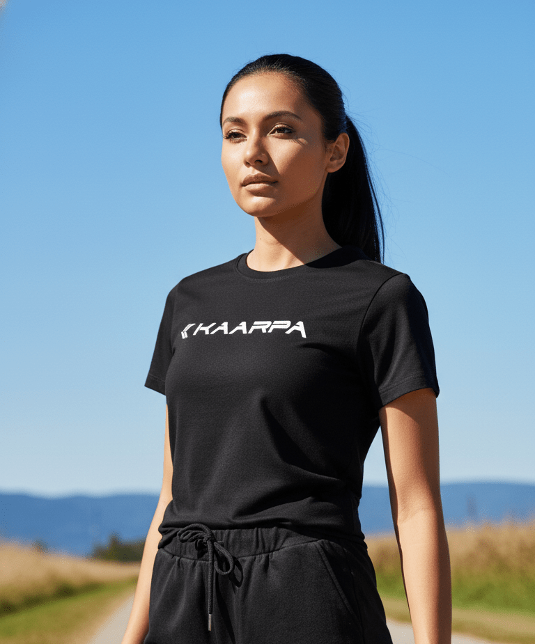 WOMEN'S DARK BLACK T - SHIRT - Kaarpa